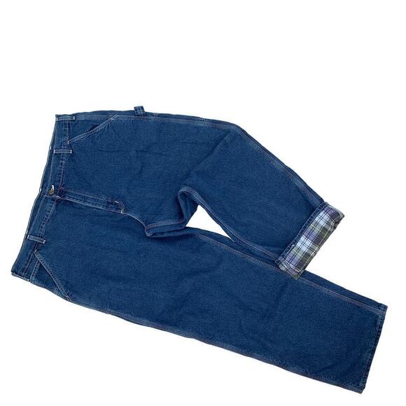 Carthartt Vintage NOS USA Made Carpenter Jeans Flannel Lined Men's Size 42Wx30L